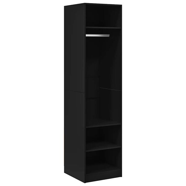 vidaXL Kleiderschrank Schwarz 50x50x200 cm Holzwerkstoff