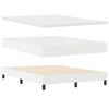 vidaXL Boxspringbett mit Matratze Wei&szlig; 160 x 200 cm Kunstleder