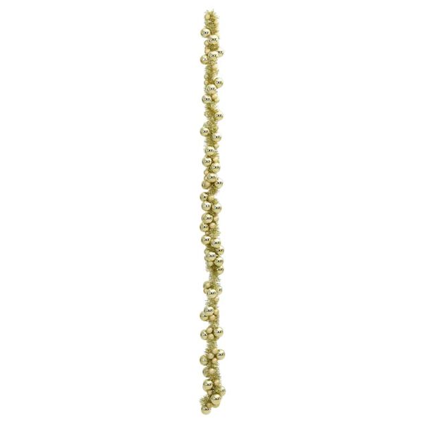 vidaXL Weihnachtskugelgirlande Gold 186 cm Polystyrol