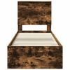 vidaXL Bettrahmen Rauchige Eiche und Silber 70 x 190 cm Holzwerkstoff
