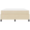 vidaXL Boxspringbett mit Matratze Creme 140 x 190 cm Stoff
