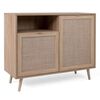 Finori Beistellschrank Bali 01A Sonoma-Eiche und Raffia-Druck