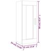 vidaXL Wandschrank Grau Sonoma 35x34x90 cm Holzwerkstoff