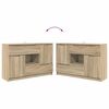 vidaXL Sideboard Sonoma-Eiche 100 x 30 x 65,6 Holzwerkstoff