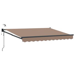vidaXL Elektrische ausziehbare Markise Taupe