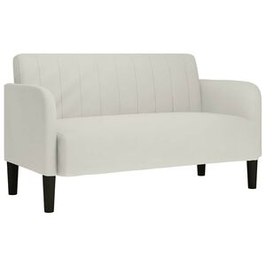 vidaXL Zweisitzer-Sofa Creme 109 cm Samt