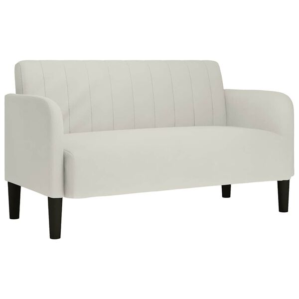 vidaXL Zweisitzer-Sofa Creme 109 cm Samt