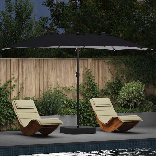 vidaXL Gartenparasol Anthrazit 385 x 209 x 244 cm Stoff