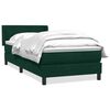 vidaXL Boxspringbett mit Matratze Dunkelgr&uuml;n 90x220 cm Samt