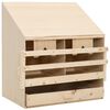 vidaXL Legenest f&uuml;r H&uuml;hner 2 F&auml;cher 63x40x65 cm Massivholz Kiefer