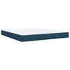vidaXL Boxspringbett mit Matratze Dunkelblau 180x200 cm Samt