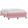vidaXL Boxspringbett mit Matratze Rosa 160x220 cm Samt