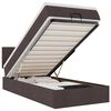 vidaXL Ottoman-Bett mit Matratze & LEDs Dunkelbraun 80x200 cm Stoff