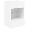 vidaXL TV-Wandschrank mit LED-Leuchten Weiß 40x30x60,5 cm
