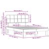 vidaXL Bettgestell mit gepolstertem Kopfteil Taupe 160 x 200 cm