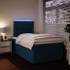 vidaXL Boxspringbett mit Matratze Blau 120x200 cm Samt