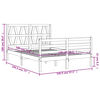 vidaXL Massivholzbett mit Kopfteil 140x190 cm