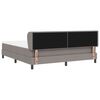 vidaXL Boxspringbett mit Matratze Taupe 180 x 200 cm Stoff