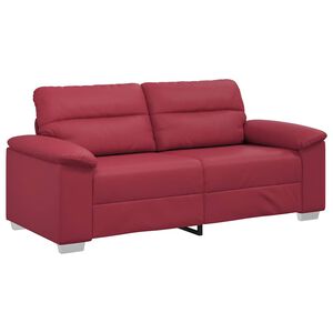 vidaXL 2-Sitzer-Sofa Weinrot 140 cm Kunstleder