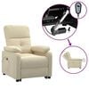 vidaXL Relaxsessel Elektrisch Creme Stoff