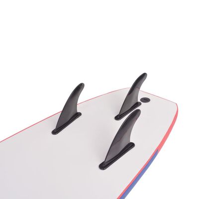 vidaXL Surfboard Blau und Rot 170 cm