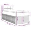 vidaXL Boxspringbett mit Matratze Hellgrau 80x200 cm Samt