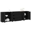 vidaXL Sideboard Schwarz Eichen-Optik 240 x 33 x 70 cm Holzwerkstoff