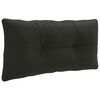 vidaXL R R&uuml;ckenkissen PUTTEN 100 % Polyester Schwarz 70 x 40 x 10 cm