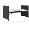 vidaXL 5-tlg. Garten-Lounge-Set mit Auflagen Poly Rattan Schwarz