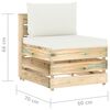 vidaXL 8-tlg. Garten-Lounge-Set mit Kissen Gr&uuml;n Impr&auml;gniertes Holz