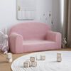 vidaXL Kindersofa 2-Sitzer Rosa Weich Pl&uuml;sch