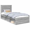 vidaXL Bettrahmen Sonoma-Grau 100 x 200 cm Massives Kiefernholz