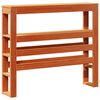 vidaXL Kopfteil mit Ablagen Wachsbraun 90 cm Massivholz Kiefer