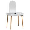 vidaXL Schminktisch-Set FAUSKE 2 pcs Wei&szlig; 76 x 50 x 143 cm