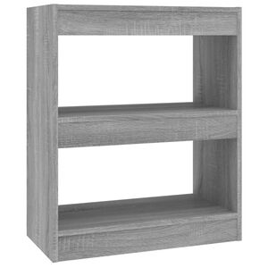 vidaXL B&uuml;cherregal/Raumteiler Grau Sonoma 60x30x72 cm