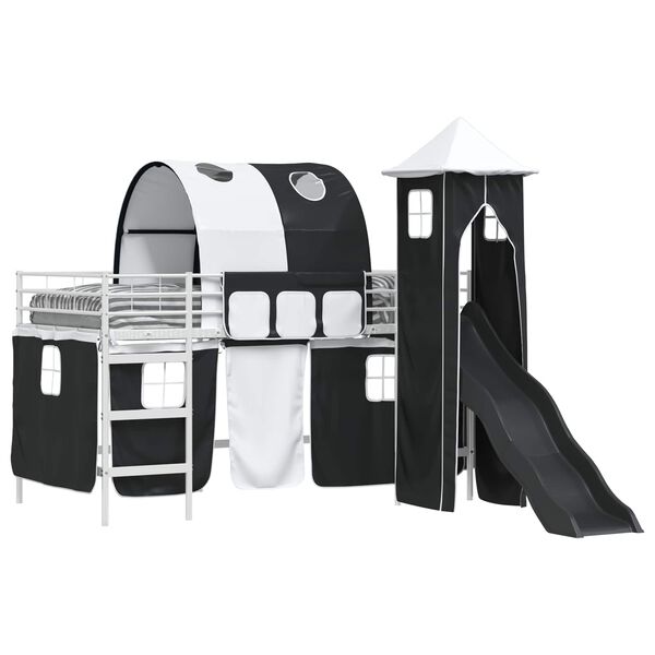 vidaXL Wei&szlig; und Schwarz 99,5 x 200 cm