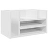 vidaXL Schreibtisch-Organizer Wei&szlig; 44,5x24x25 cm Holzwerkstoff
