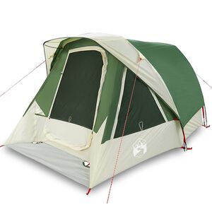 vidaXL Campingzelt 4 Personen Gr&uuml;n Wasserdicht