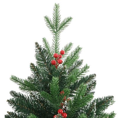vidaXL Künstlicher Weihnachtsbaum Klappbar mit Roten Beeren 180 cm