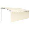 vidaXL Manuelle Markise 3 x 2,5 m Creme 100% Polyester