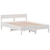vidaXL Massivholzbett ohne Matratze Wei&szlig; 150x200 cm Kiefernholz