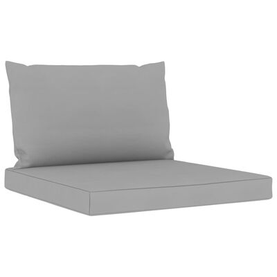 vidaXL Gartensofa 4-Sitzer mit Kissen in Grau