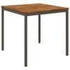 vidaXL Gartentisch Natur und Kaffee 80 x 80,5 x 75 cm