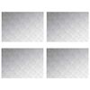 vidaXL Stufenmatten 4 stk. 70 x 50 cm Silber Aluminium Rechtwinklig