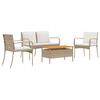 vidaXL Garten Set Beige Poly-Rattan