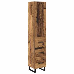 vidaXL Highboard Altholz 34,5 x 34 x 180 cm Holzwerkstoff