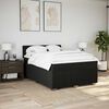 vidaXL Boxspringbett mit Matratze Schwarz 140x190 cm Stoff