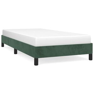 vidaXL Bettgestell ohne Matratze Dunkelgr&uuml;n 90x200 cm Samt