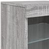 vidaXL Sideboard mit LED-Leuchten Grau Sonoma 164x37x67 cm