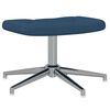 vidaXL Relaxsessel mit Hocker Blau Stoff